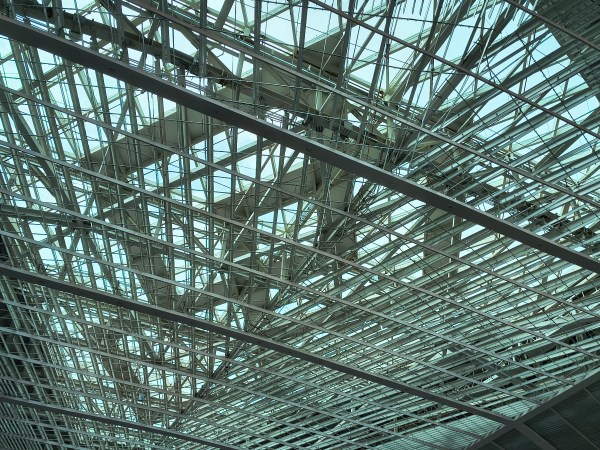 The ceiling astatine  Terminal 1 of Delhi's Indira Gandhi International Airport. 