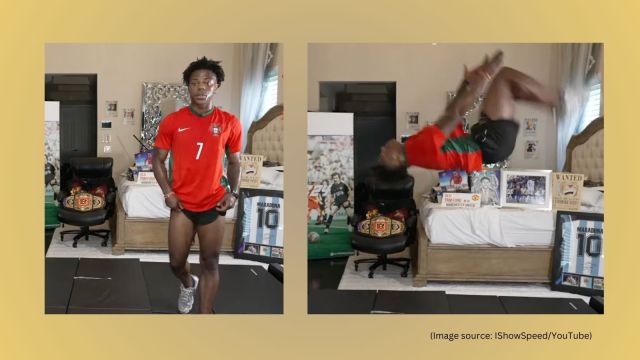 IShowSpeed achieves 100 backflips in 30 minutes (Image source: IShowSpeed/YouTube)