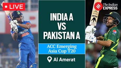 IND A vs PAK A T20 Live Cricket Score, India A vs Pakistan A Test Match Live Score Online Today Match Updates: IND A vs PAK A Live Scorecard ACC Emerging Teams