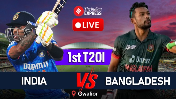 Get latest updates and ball by ball Updates of IND vs BAN Match Today at New Madhavrao Scindia Cricket Stadium in Gwalior