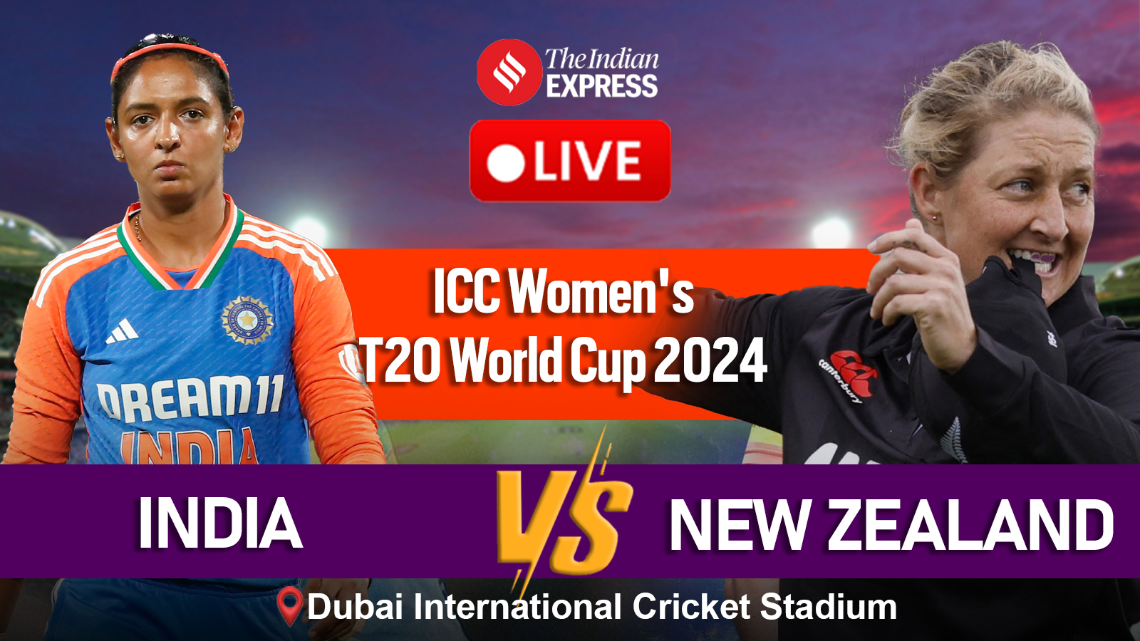 India vs New Zealand Live Score, Women’s T20 World Cup 2024 Playing XI