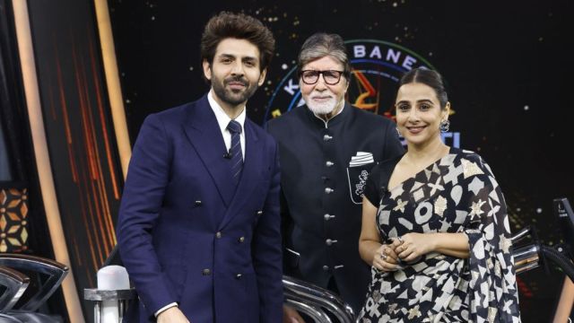 Kartik Aaryan and Vidya Balan grace Amitabh Bachchan's KBC 16