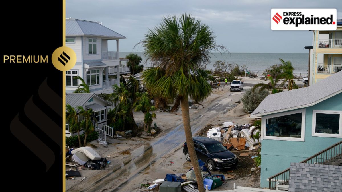 Hurricane Milton, Hurricane Milton death, Hurricane Milton aftermath, Siesta Key, Florida, Florida Hurricane, Tampa Bay, Florida storm, Indian express news, current affairs