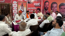 gian chand gupta, party meeting, chandigarh news, indian express