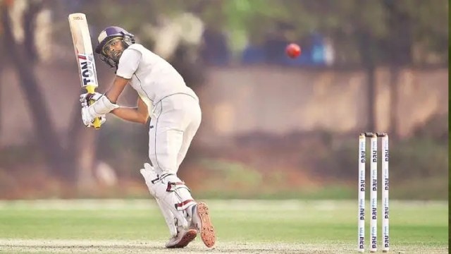  Abhimanyu Easwaran recorded his 26th First-Class 100  representing Rest of India against Mumbai connected  Thursday. (PTI)