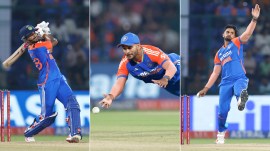 Nitish Kumar Reddy is touted as Hardik Pandya's successor, rather ambitiously. There is no shortage of skills. (Sportzpics)