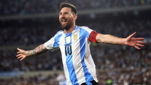 Messi netted his 10th hat-trick for Argentina on Tuesday. (REUTERS)