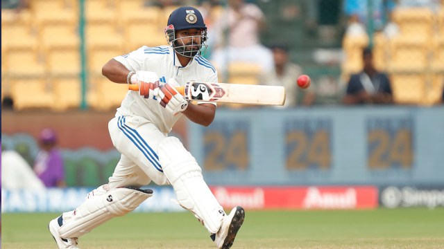 IND vs NZ: Rishabh Pant in action on Saturday. (Sportzpics)