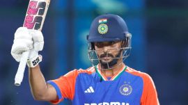 Nitish Kumar Reddy first T20I fifty