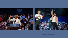 Obama raps Eminem’s ‘Lose Yourself’ at Kamala Harris campaign rally