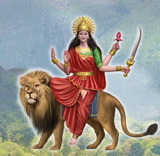 Navratri Day 6: On Day 6, the chosen colour is red, which represents passion and love.