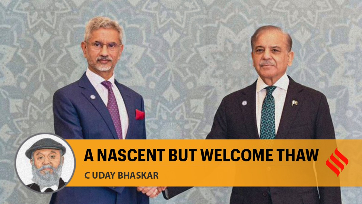 S jaishankar, Shehbaz Sharif, india pakistan, indian express