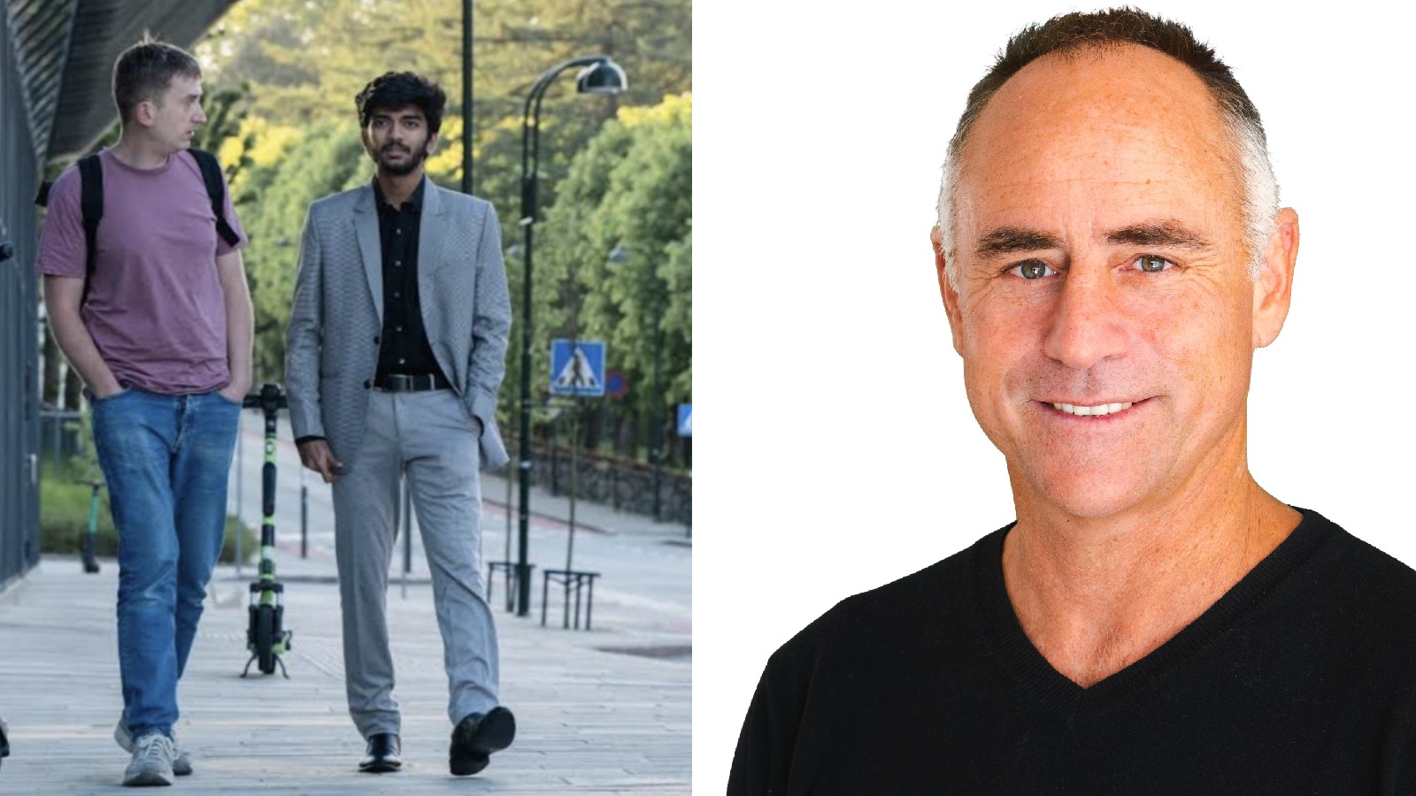 (LEFT) Gukesh with his trainer Grzegorz Gajewski at the Norway Chess tournament. (RIGHT) Paddy Upton.