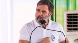 Rahul Gandhi urged Congress leaders and party workers to protect the thoughts of Chhatrapati Shivaji and save the Constitution.