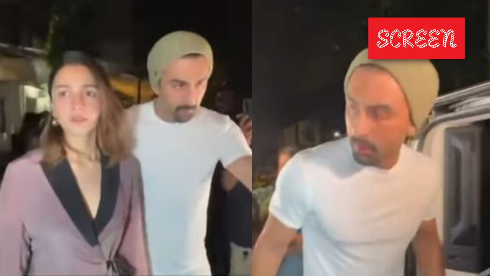 Ranbir Kapoor angrily pulls a photographer by his arm after paparazzi surrounds him for a picture with Alia Bhatt. Watch | Bollywood News