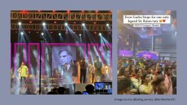 Mumbaikars pause garba during Navratri celebrations to pay tribute to Ratan Tata