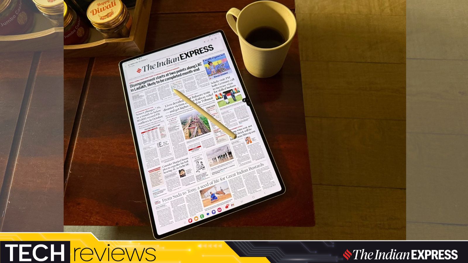 The Samsung Galaxy Tab S10 Ultra 5G is a sleek tablet that brings together the magic of AI and strong performance. (Image: Nandagopal Rajan/The Indian Express)
