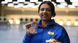 Indian shooter Sift Kaur Samra