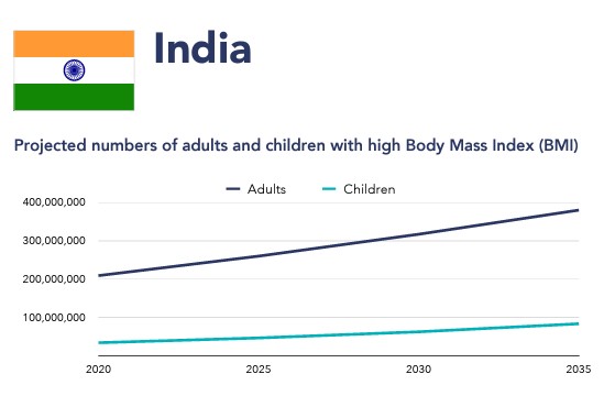 The Indian outlook successful  the World Obesity Atlas 2024