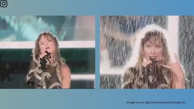 Taylor Swift performs at Hard Rock Stadium in Miami (Image source: @accesshollywood/Instagram)