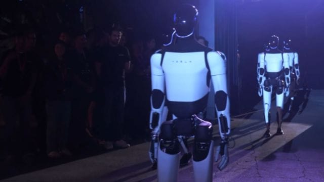 Tesla's humanoid robots named Optimus walked retired  connected  their ain  astatine  the company's 'We Robot' event.