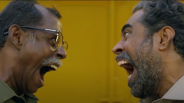Thekku Vadakku movie review: The equation between Vinayakan and Suraj Venjaramoodu's characters often evoke memories of the one between Sardar Krishna Kurup (Jagathy Sreekumar) and Sardar Koma Kurup (Kuthiravattam Pappu) in Mazha Peyyunnu Maddalam Kottunnu.