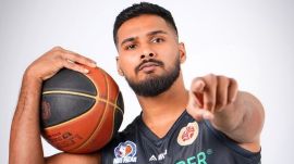 Indian basketball player Ulhas Koravi Satyanarayan