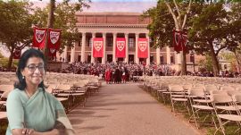 Who is the first woman graduate from Harvard University