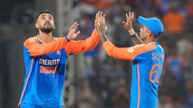 IND vs AUS, 1st T20I: Varun Chakravarthy bowling