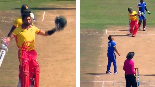 Zimbabwe World Record: Zimbabwe scored the highest ever total in T20I thansk to Sikandar Raza's 133. (Screengrabs via FanCode)