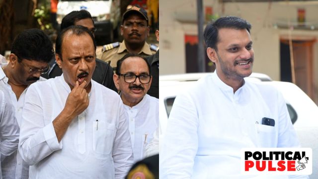 Maharashtra lawman  CM Ajit Pawar (L) is contesting from the Baramati constituency against his nephew, Yugendra (R). (Express record  photo/ Yugendra Pawar, X)