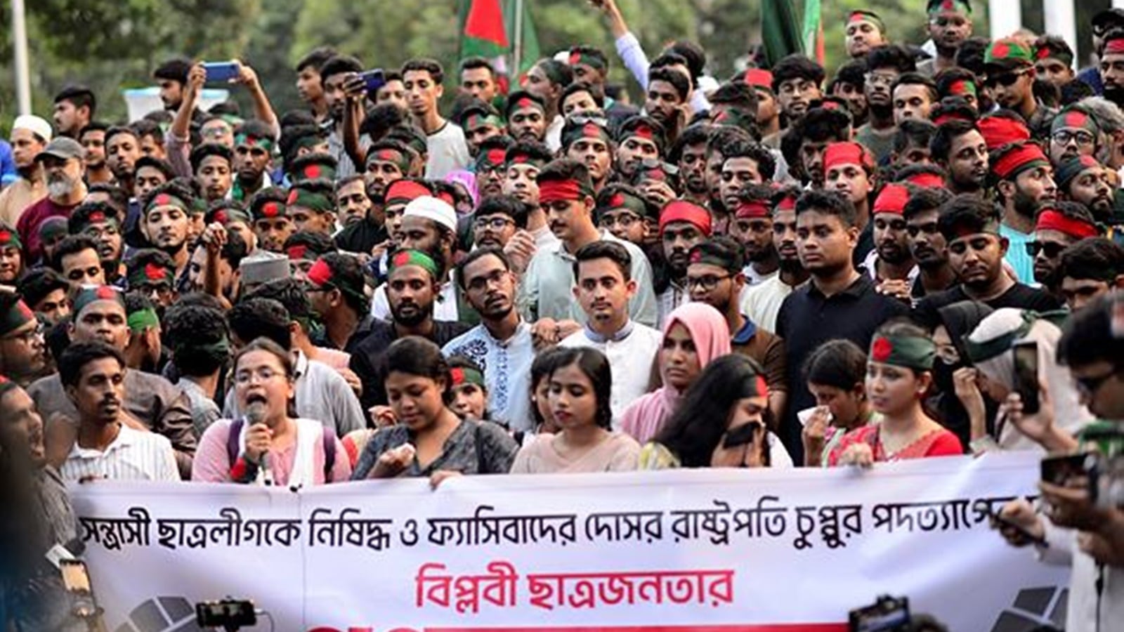 Protesters demand removal of Bangladesh president over comments on Hasina’s resignation