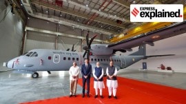 C295/Spanish Prime Minister Pedro Sanchez and Indian PM Narendra Modi at the Vadodara plant on Monday (October 28).
