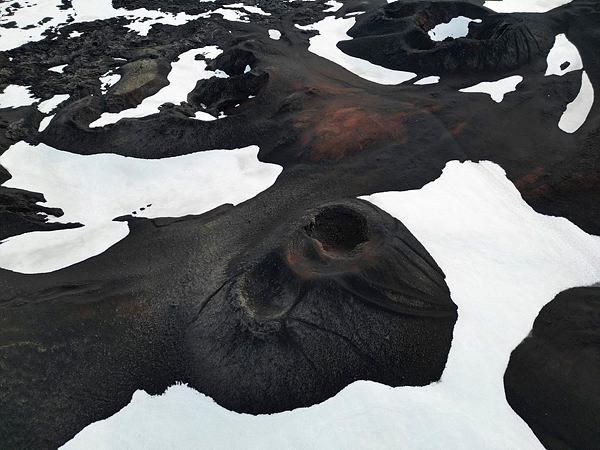 A drone presumption    shows craters from the 1961 eruption of the Askja volcano successful  Vatnajokull National Park, Iceland, August 10, 2024. (REUTERS/Stoyan Nenov)