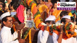 World Marathi Language Day celebrations in Mumbai in 2017, with Sant Dyaneshwar Palakhi procession.