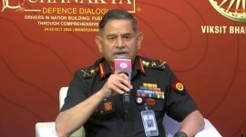 The Army Chief was speaking at a curtain raiser event of the Chanakya Defence Dialogue 2024 — a forum that brings in military leaders and experts to discuss contemporary issues of national and regional security. (Screengrab)
