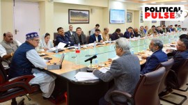 The first Cabinet meeting of the newly-constituted Jammu and Kashmir government, led by CM Omar Abdullah. (Photo: National Conference/ X)