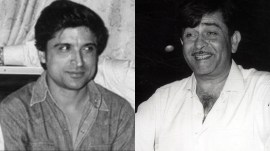 Rishi Kapoor was terribly upset with Javed Akhtar (left) because of his comments on Raj Kapoor (right)