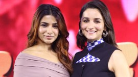 At Jigra pre-release event in Hyderabad, Alia Bhatt requested star director Trivikram to make a movie featuring her and Samantha Ruth Prabhu.