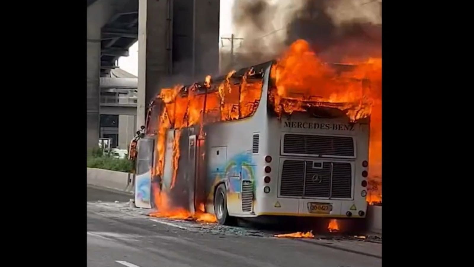 25 feared dead as school bus catches fire near Thailand’s Bangkok