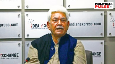Omar Abdullah, Manoj Sinha, J&K Lieutenant Governor Manoj Sinha, J&K Lieutenant Governor Manoj Sinha interview, Indian express news, current affairs