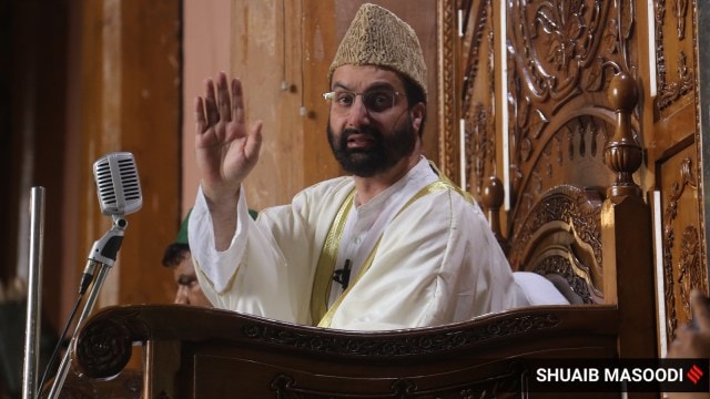 All Parties Hurriyat Conference president  Mirwaiz Umar Farooq. (Express record  photograph  by Shuaib Masoodi)