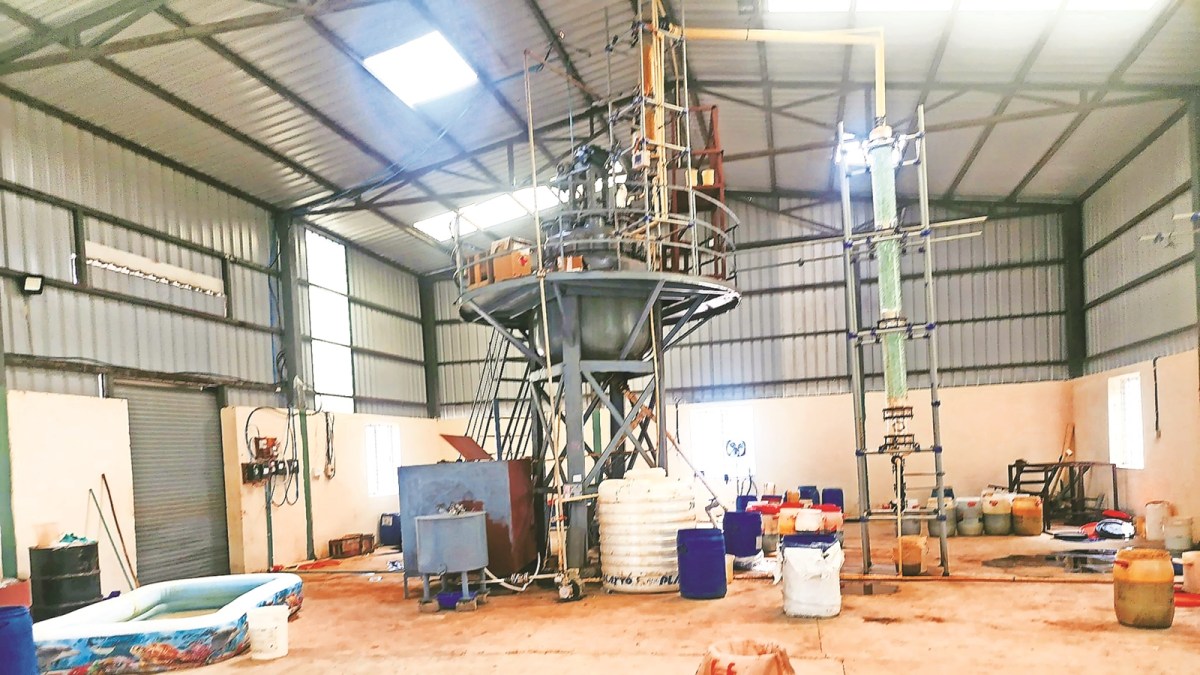 Narcotics seizure, Narcotics case arrest, mephedrone illegal manufacturing, drug raid, mephedrone, bhopal, ncb, Gujarat drug seizure, Indian express news