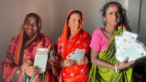 Evacuated people in a cyclone shelter near Dhamra. (Express)