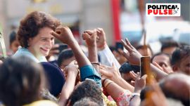 Congress leader Priyanka Gandhi during a rally in Wayanad.