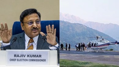 rajiv kumar, helicopter emergency landing, indian express