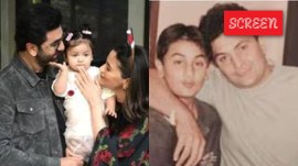 Ranbir Kapoor and Alia Bhatt are parents to Raha, Ranbir with father Rishi Kapoor