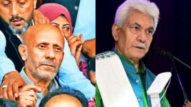 Engineer Rashid meets J&K L-G, Kashmir’s ‘burning issues’, Omar Abdullah, jammu and kashmir, north kashmir, political rights, Indian express news