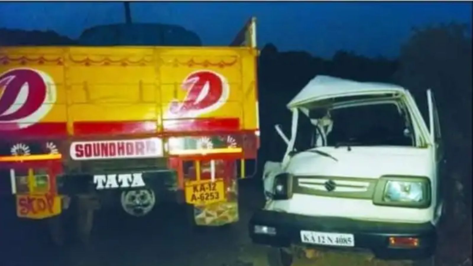 Balachandra Kalagi’s Omni van was deed  by a lorry, starring  to his death