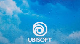 A view of the Ubisoft Entertainment logo on a panel during a news conference at the company's headquarters in Saint-Mande, near Paris, France, September 8, 2022.